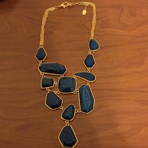 Blue and gold necklace.